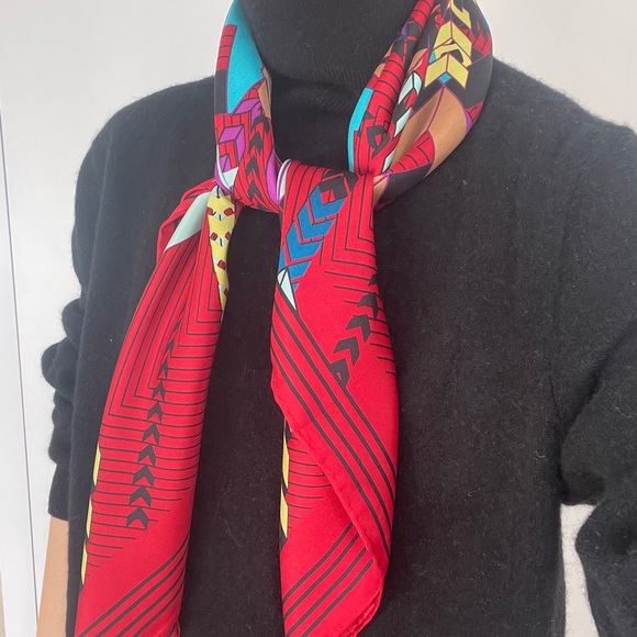 Saks Fifth Avenue Black Label Silk Scarf - Picture 6 of 8